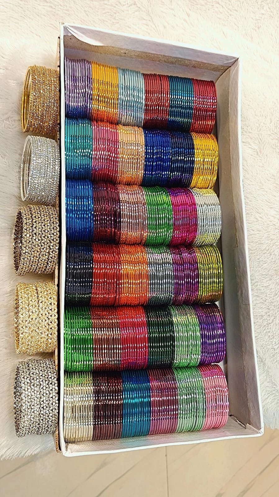INSTA GLOSSY METAL BANGLES COMBO - Bangles King
